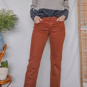 Brown/Orange Straight Jeans